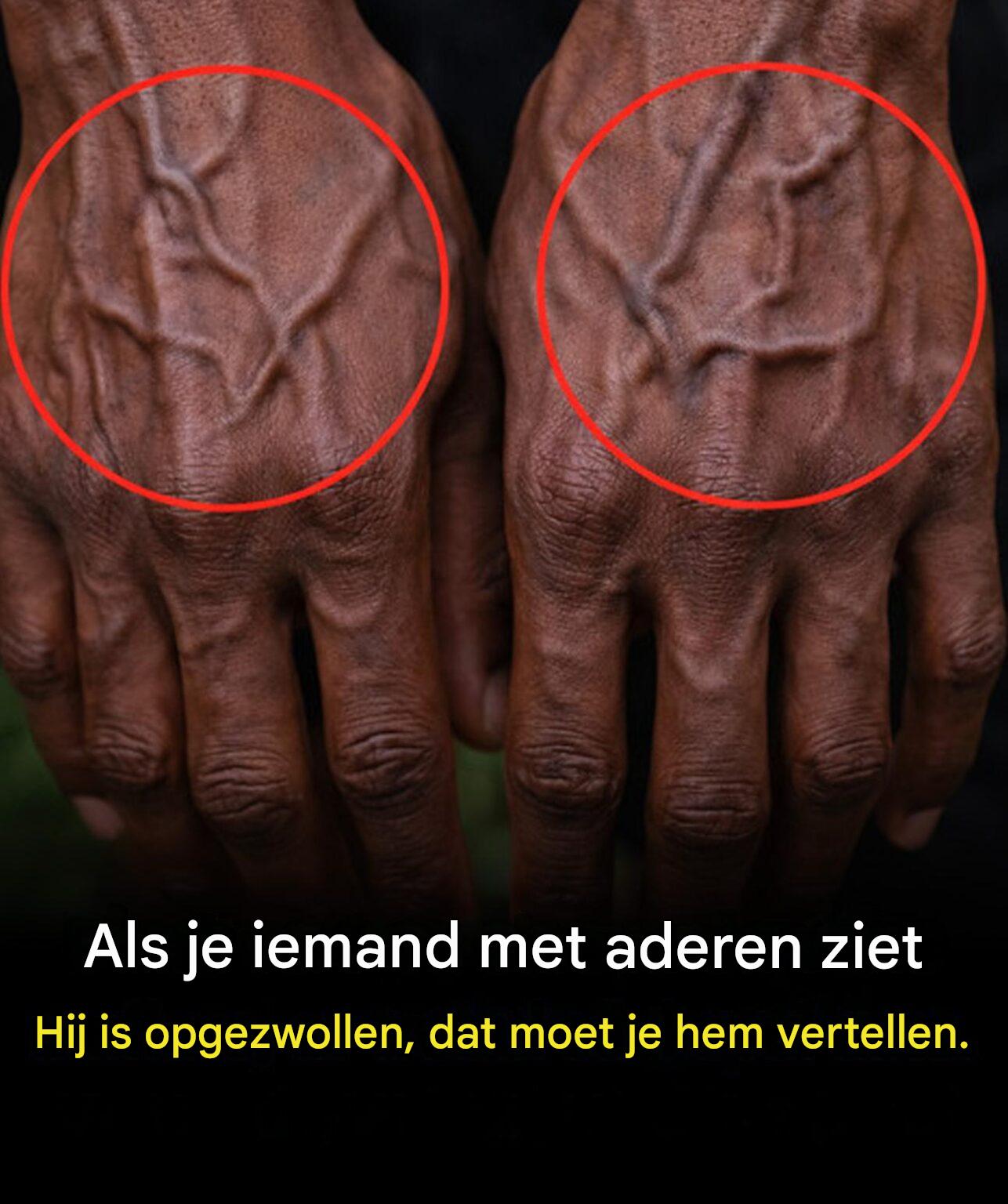 Als je aderen zichtbaar zijn, betekent dat het volgende.
