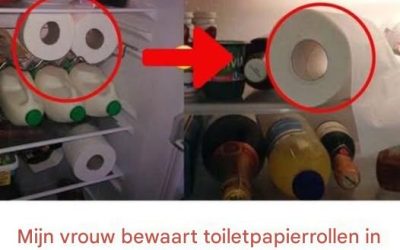 Waarom er toiletpapier in mijn koelkast ligt