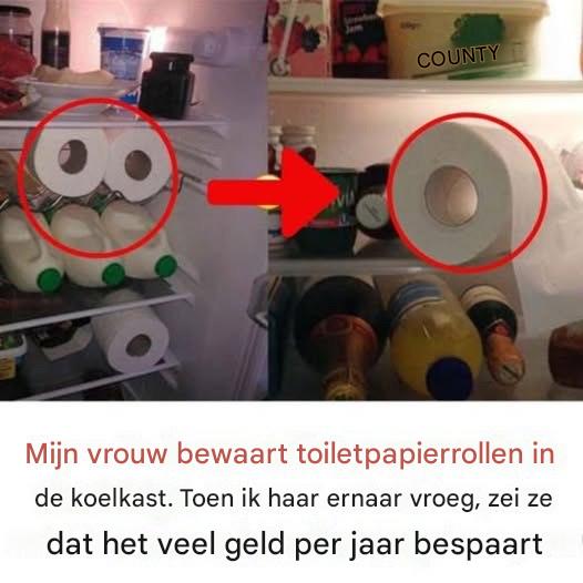Waarom er toiletpapier in mijn koelkast ligt