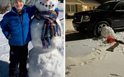 Mijn zoon bleef maar sneeuwpoppen maken en mijn buurman reed ze steeds aan met zijn auto – dus mijn zoon heeft die volwassene een lesje geleerd dat hij nooit zal vergeten.