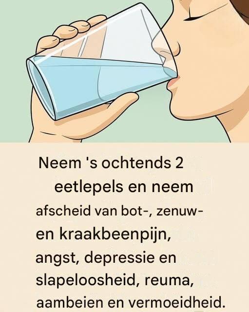 Neem ‘s ochtends twee eetlepels en neem afscheid van botpijn, zenuwproblemen, kraakbeenslijtage, angst, depressie en slapeloosheid.