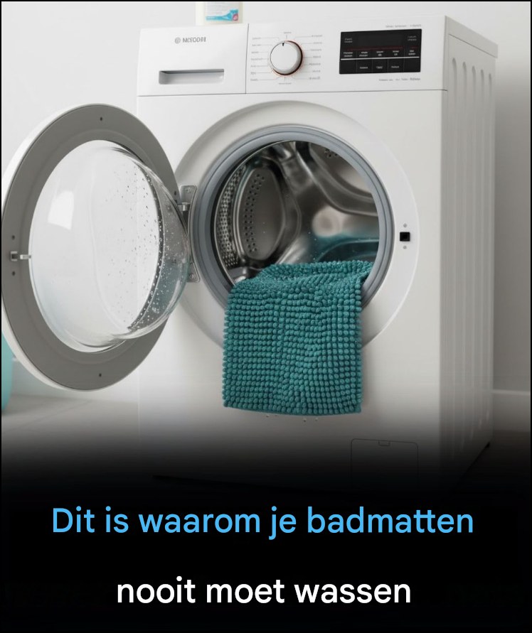 Waarom je badmatten niet in de wasmachine moet wassen