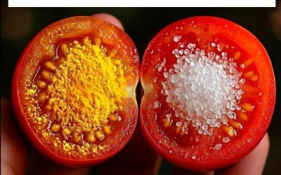 Voordelen van tomatenschil: Wrijf een plakje tomaat over je gezicht.