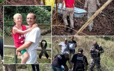 Vader had steun nodig tijdens de rouwplechtigheid…