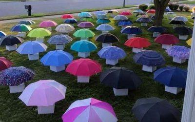 Mijn zoon gaf zijn paraplu aan een zwangere vrouw in de regen – de volgende ochtend verschenen er 47 paraplu’s op ons gazon, elk met een genummerde doos, waardoor mijn hart even stilstond.