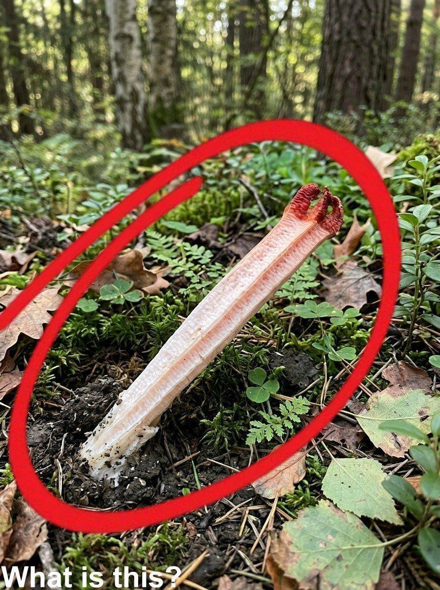 Ik ging met mijn zoon wandelen in het bos. Tijdens onze wandeling kwamen we dit ineens tegen. Het is de eerste keer in mijn leven dat ik zoiets zie, en ik