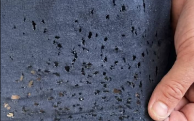 Waarom er steeds kleine gaatjes in T-shirts verschijnen