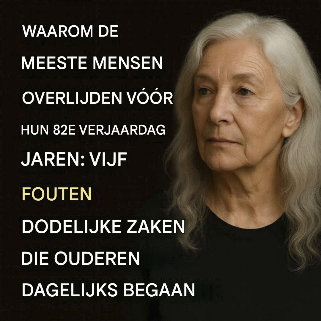 Vijf dodelijke fouten die oudere volwassenen elke dag maken