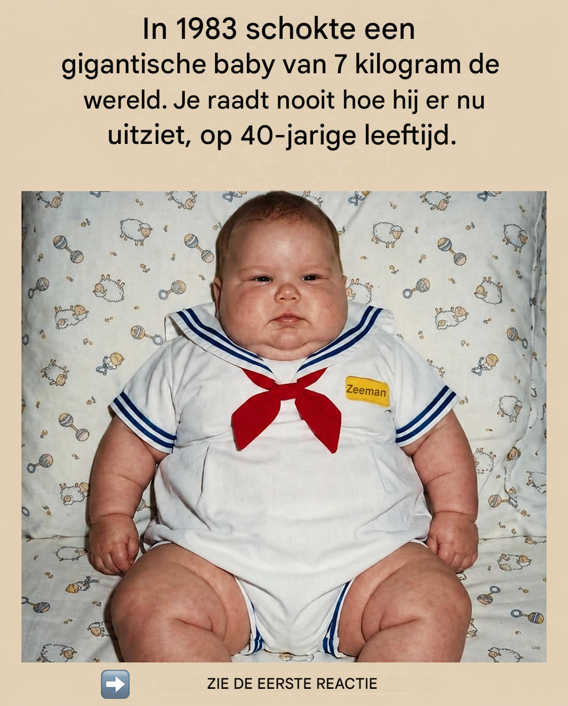 De baby van 7 kilo die in 1983 de wereld verbaasde: zo ziet het er vandaag de dag uit, op 40,1-jarige leeftijd