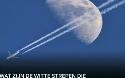 Wat zijn de witte lijnen die sommige vliegtuigen in de lucht achterlaten?