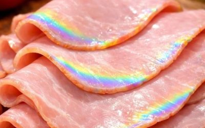 Waarom ham van de slager soms een regenboogglans vertoont en wat dat betekent