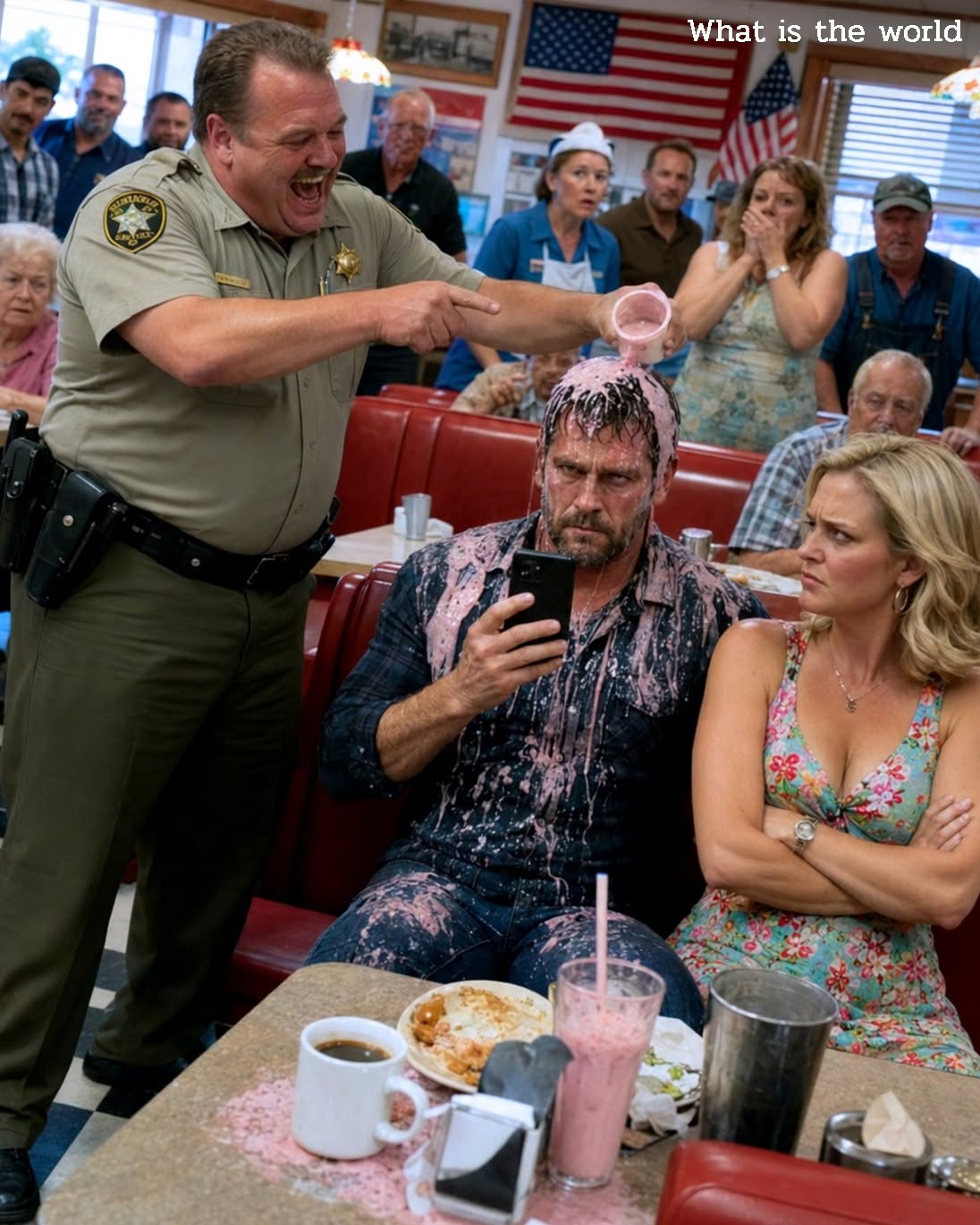 De sheriff behandelde me als vuil en gooide een milkshake over me heen — hij wist niet dat ik een SEAL was.