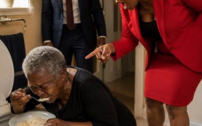 De miljonair kwam vroeg thuis en trof zijn vrouw aan terwijl ze zijn bejaarde moeder dwong om uit een toilet te eten.
