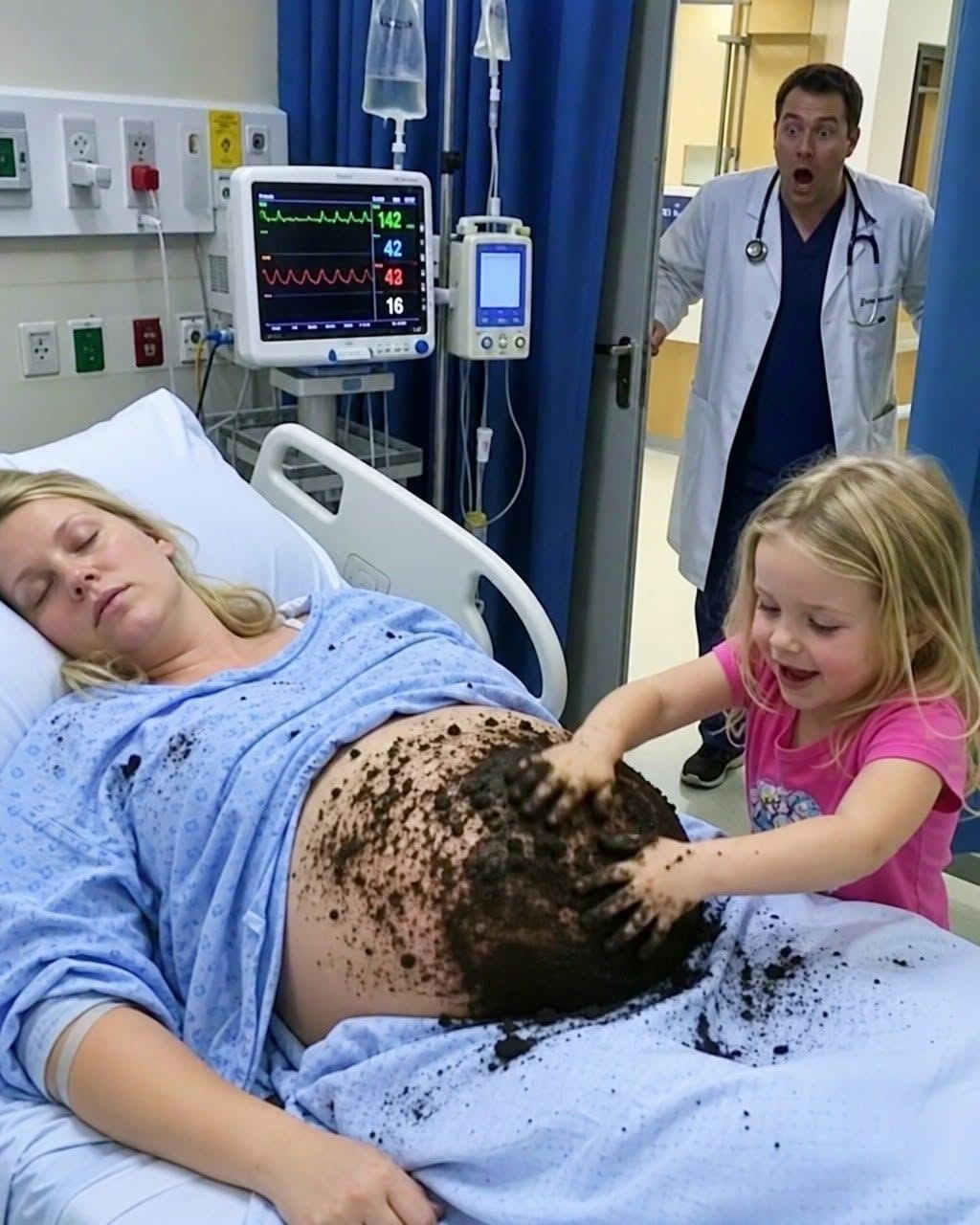 Ze droeg een kind terwijl ze acht lange maanden in coma zat… Totdat op een dag een klein meisje een handvol aarde op haar buik legde—en alles begon te verschuiven. – 1