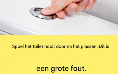 Waarom is het belangrijk om niet na elke urinering te spoelen?