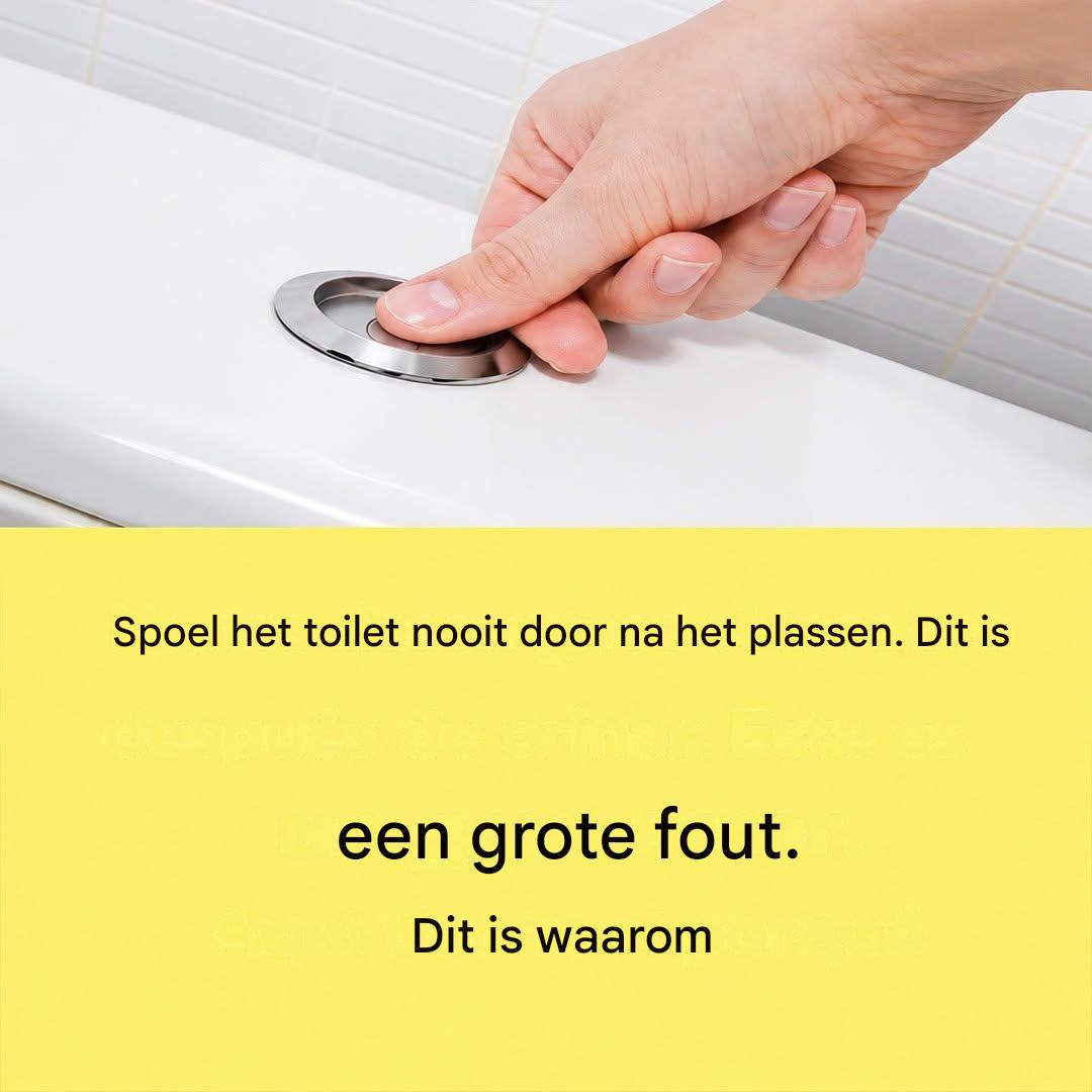Waarom is het belangrijk om niet na elke urinering te spoelen?