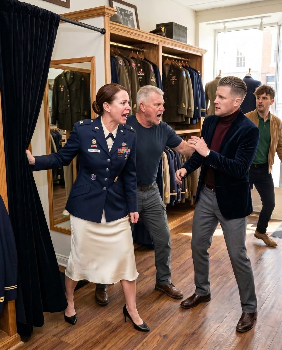 Voor mijn militaire bruiloft ging ik nog één keer naar de uniformwinkel voor een laatste pasbeurt. De gepensioneerde legersergeant trok me plotseling een paskamer in en waarschuwde: “Kolonel, wat u ook hoort, kom niet naar buiten.”