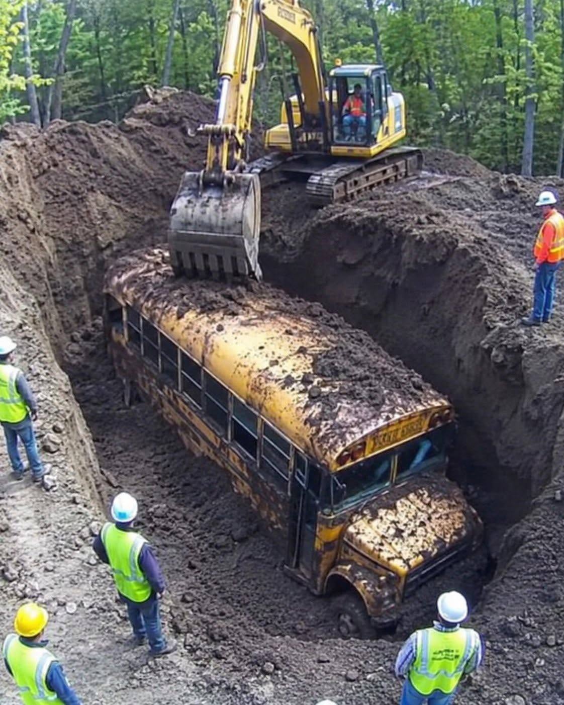 15 kinderen verdwenen tijdens een excursie in 1986 — 39 jaar later wordt de schoolbus begraven gevonden