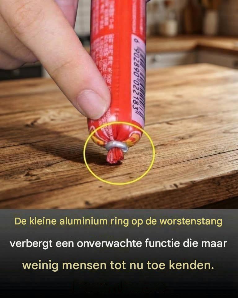 Dat kleine metalen ringetje op de worst heeft een belangrijke functie.