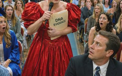 Mijn zoon droeg mijn rode jurk naar zijn diploma-uitreiking en stond vervolgens op de eerste rij.