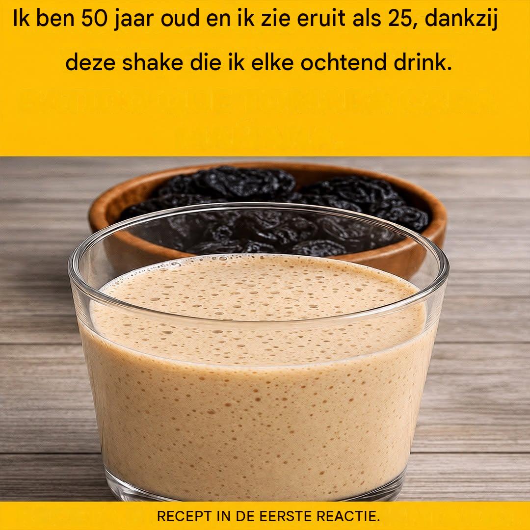 Een glas pruimen- en komkommersmoothie per dag om af te vallen.