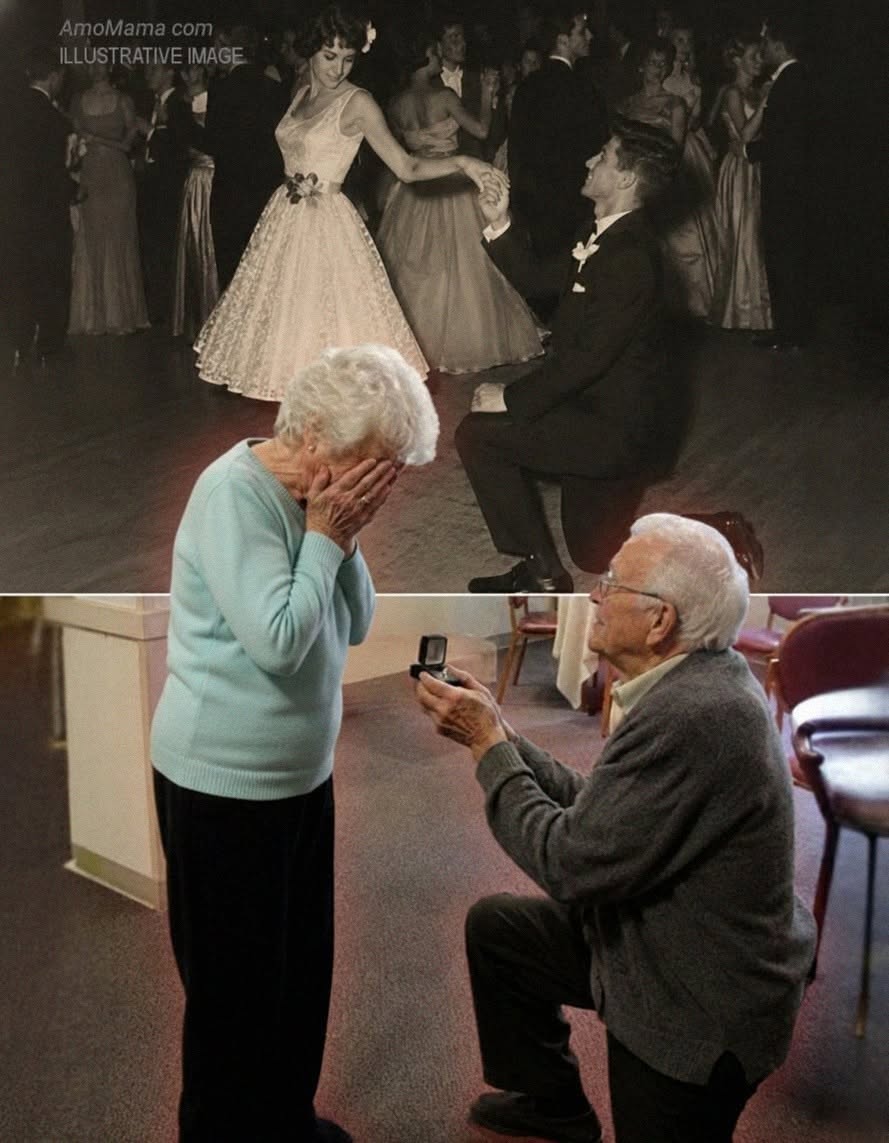 Een 80-jarige man herenigt zich met zijn jeugdliefde en vraagt ​​haar ten huwelijk na 60 jaar scheiding.