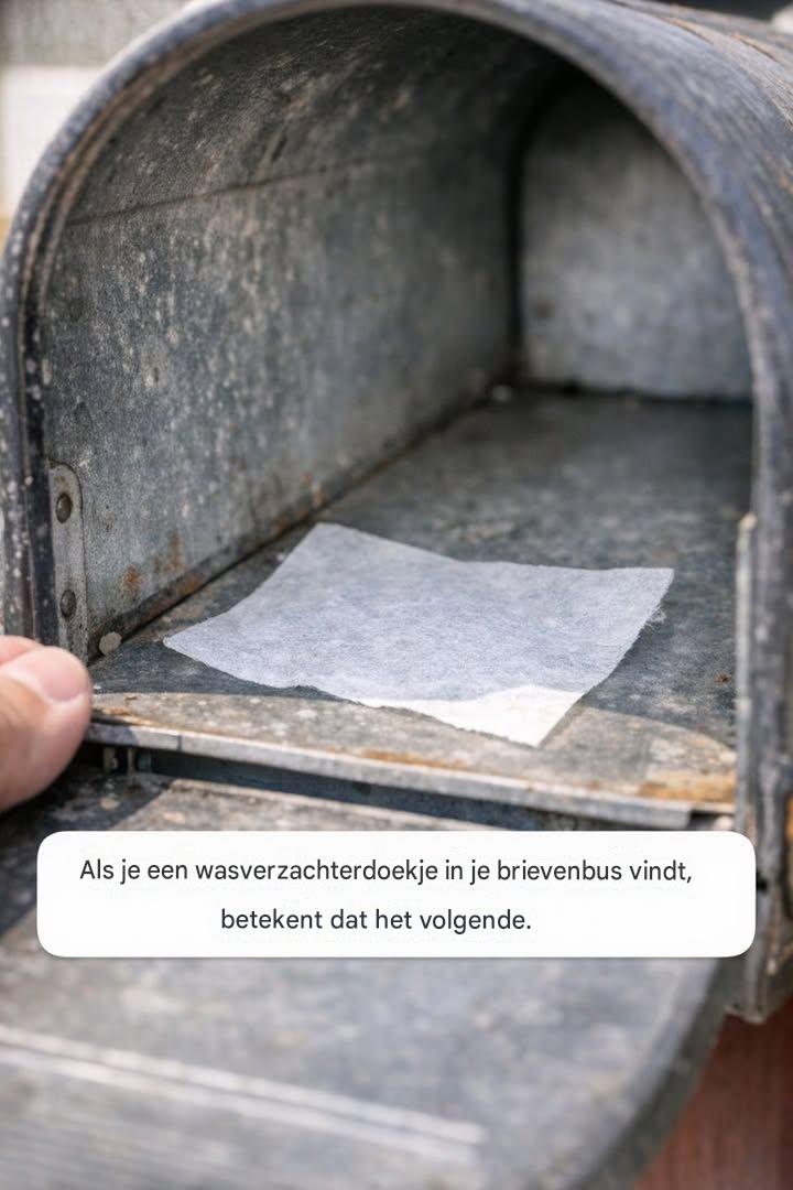 Als je een wasverzachterdoekje in je brievenbus vindt, betekent dat het volgende.