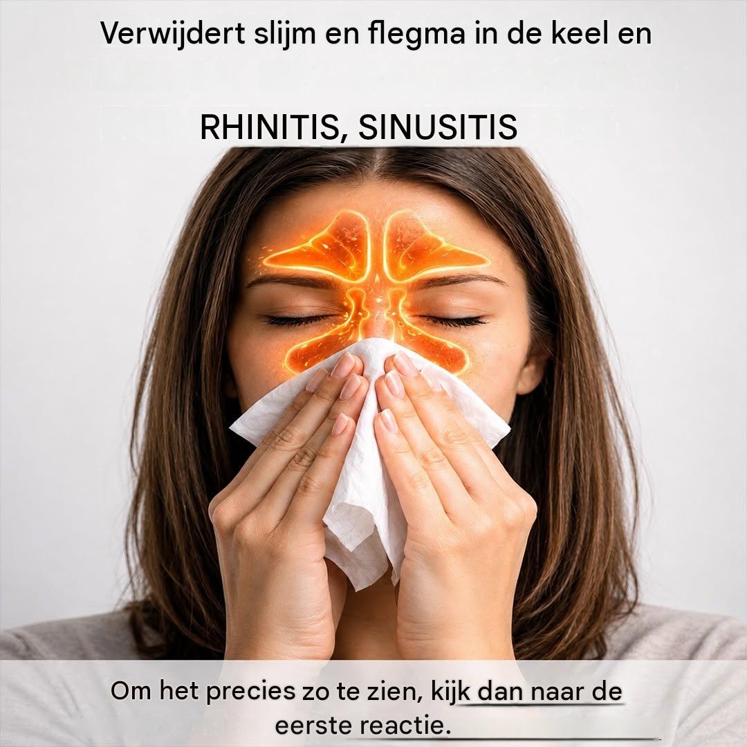 Verwijder slijm en flegma uit je keel en neus en neem op natuurlijke wijze afscheid van rhinitis.