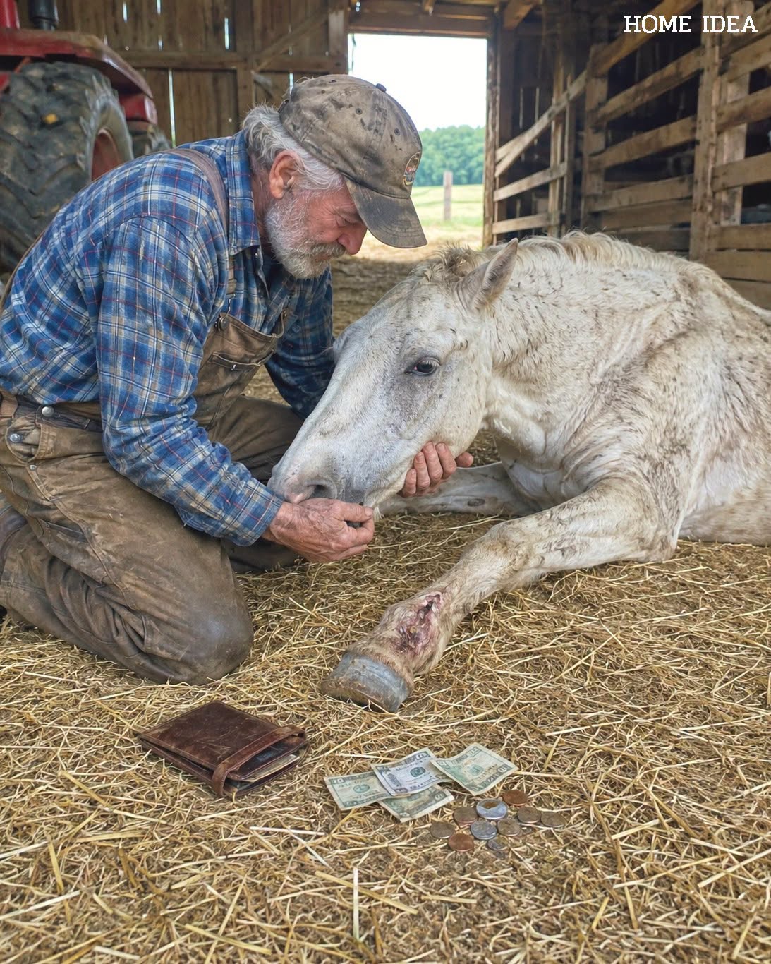 De boer kreeg medelijden met het zwakke paard en kocht het, zonder enig idee te hebben van zijn ware aard.