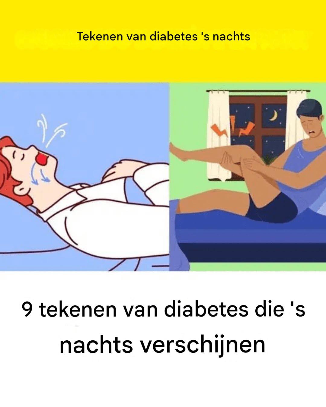 9 tekenen van diabetes die ‘s nachts verschijnen
