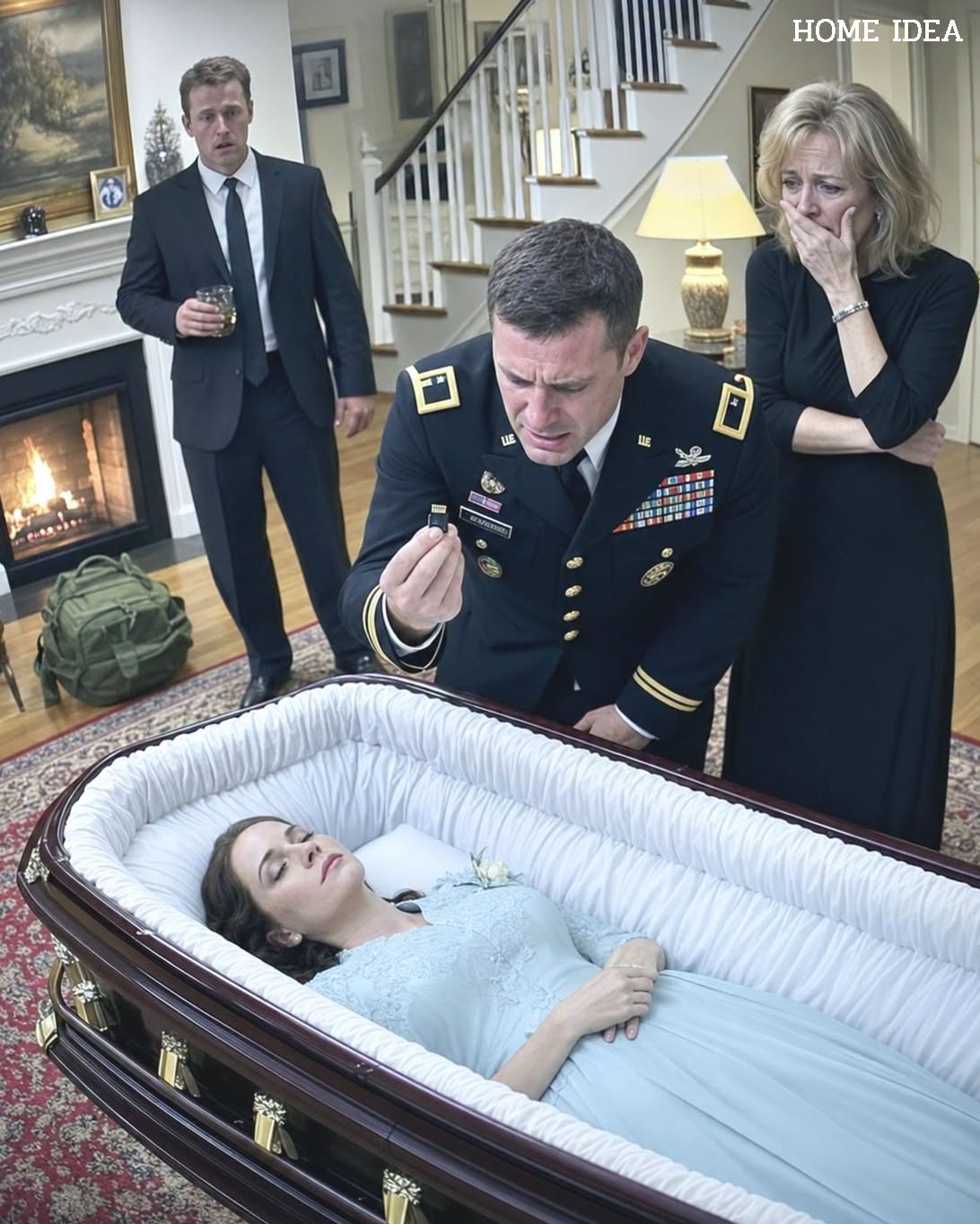 Ik keerde terug naar huis na mijn militaire dienst, in de hoop de glimlach van mijn vrouw te zien. In plaats daarvan trof ik een doodskist midden in de woonkamer aan.