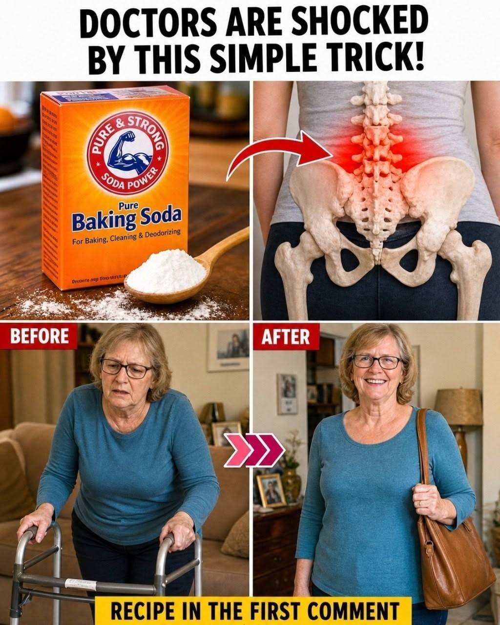 OUDEREN: Gebruik baksoda op deze manier en ontdek hoe tot wel 13 veelvoorkomende gezondheidsproblemen kunnen worden verholpen.