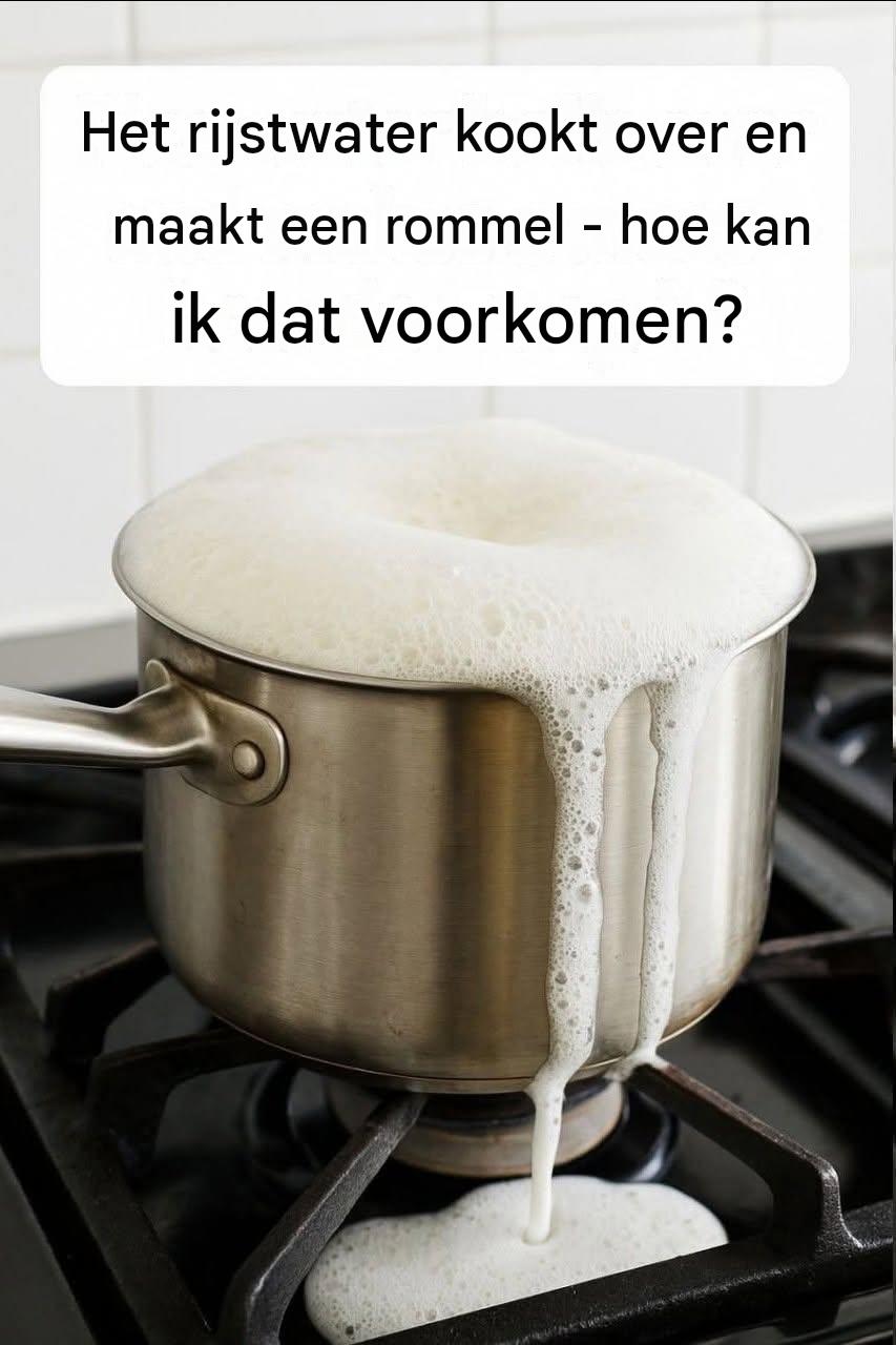 Het rijstwater kookt over en maakt een enorme kliederboel — hoe kan ik dat voorkomen?