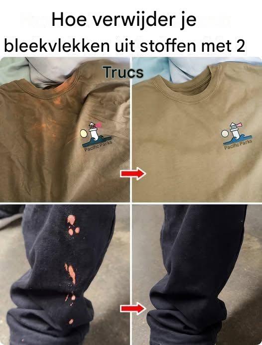 Hoe verwijder je bleekvlekken uit stoffen met 2 trucs1