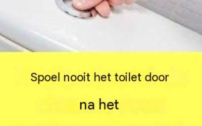 Waarom is het zo belangrijk om niet na elke plasbeurt het toilet door te spoelen?