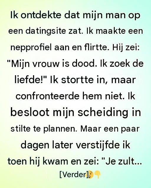 Ik was er zeker van dat mijn man me bedroog… lees de eerste reactie.