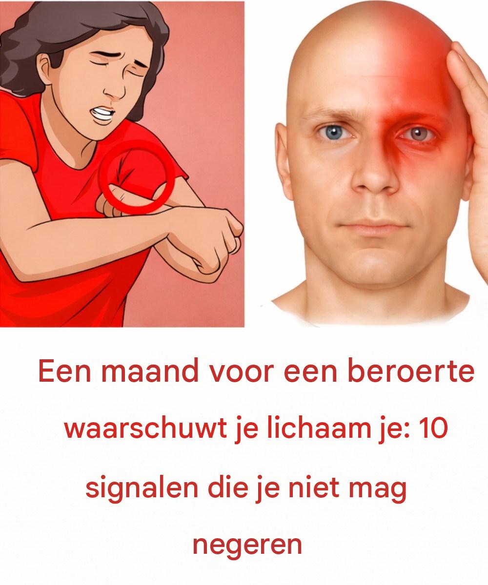 Een maand voor een beroerte waarschuwt je lichaam je: 10 signalen die je niet mag negeren.
