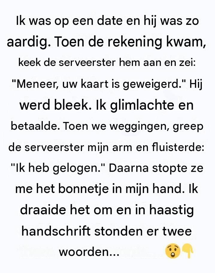 Een onvergetelijke datum: hoe een simpele daad van vriendelijkheid alles veranderde