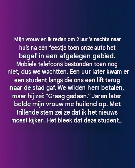 De vreemdeling in de nacht: wanneer een simpele daad van solidariteit een leven voorgoed verandert