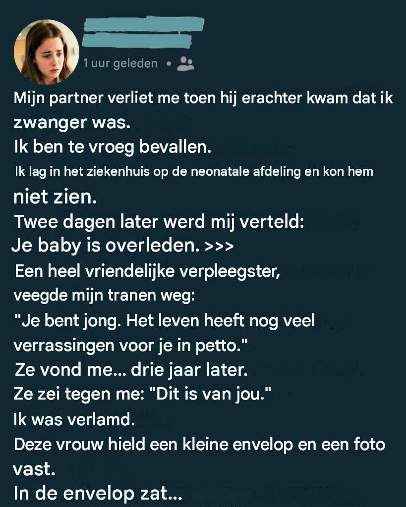 Op zeventienjarige leeftijd verliet ze de kraamafdeling zonder haar kind: een gebaar van een verpleegster veranderde alles.