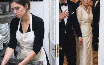 Terwijl ik de afwas deed op het verlovingsfeest van mijn zus in New York, kwam de vader van de bruidegom de keuken binnen en herkende me.