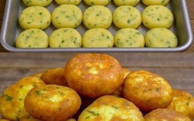 Recept voor kaasachtige aardappelpannenkoeken met knoflook