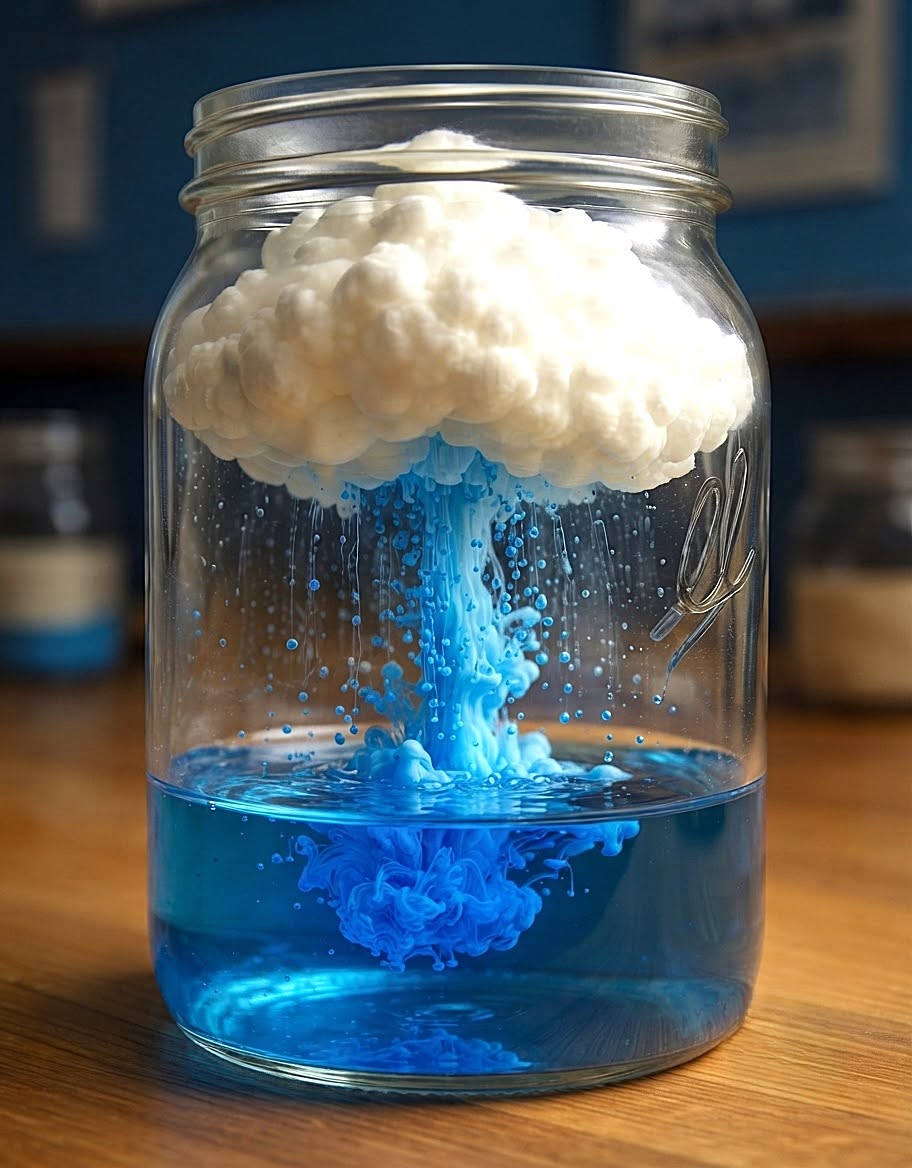 Dit eenvoudige experiment laat kinderen zien hoe regen eigenlijk ontstaat.