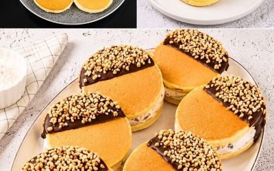 Luchtige pannenkoeken en romig ijs in één dessert?  Jazeker, de combinatie is net zo heerlijk als het klinkt! Deze zoete sandwiches zijn perfect voor warme dagen waarop je zin hebt in iets kouds, romigs en echt verwennerigs.