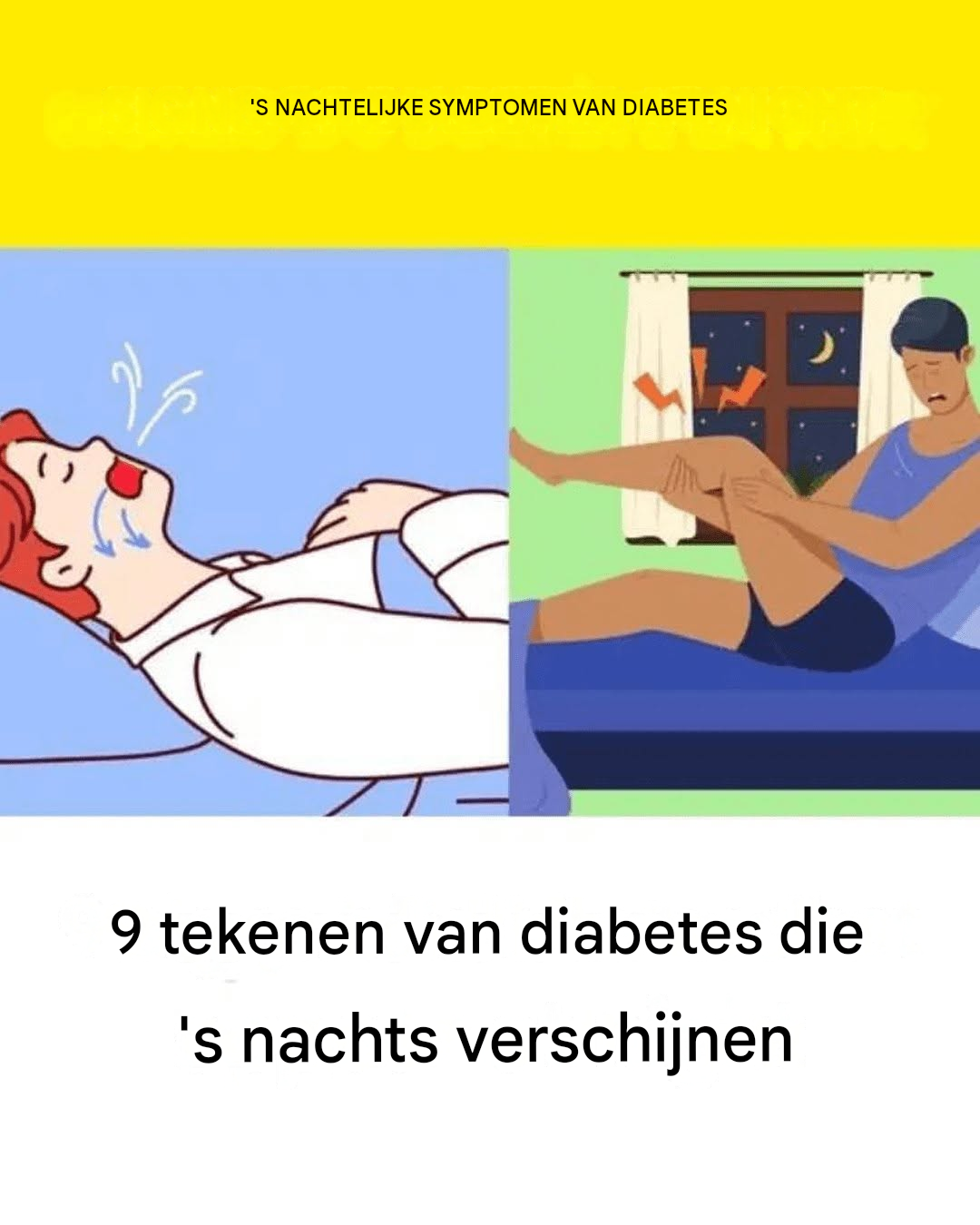 9 diabetessymptomen die ‘s nachts optreden