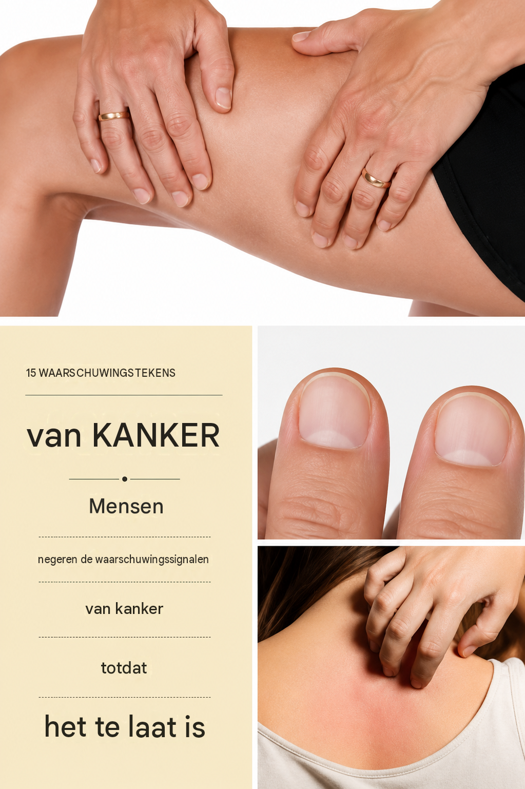 15 waarschuwingssignalen voor kanker die mensen pas herkennen als het te laat is.