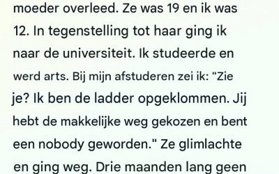Mijn zus heeft me opgevoed. Ik noemde haar een nietsnut. Toen ontdekte ik de waarheid die alles veranderde.