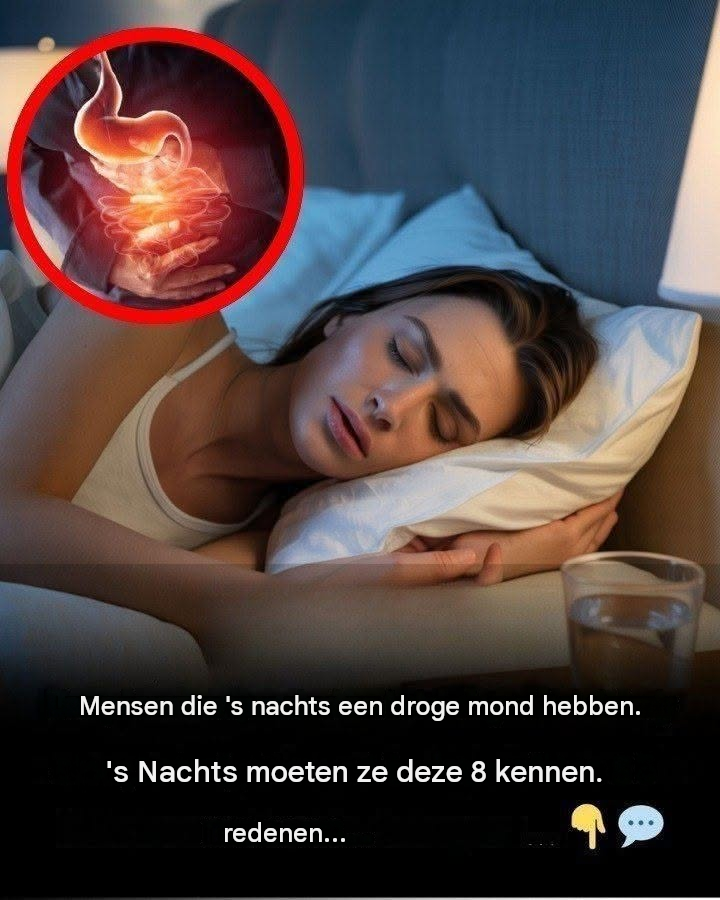 Mensen die ‘s nachts tijdens het slapen last hebben van een droge mond, moeten deze 8 oorzaken kennen.